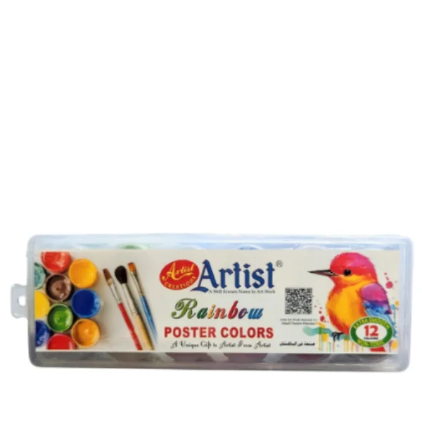 <h2>ARTIST Poster Colors Rainbow 12 Pcs – 15ml Set</h2>