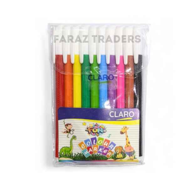 CLARO Fun Color Marker 10Pcs – Vibrant & Smooth Colour Markers Set