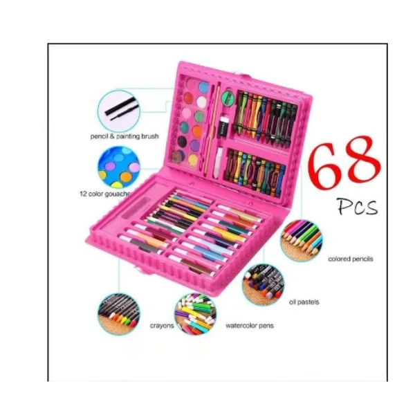 Best Colouring Kit 68 Pcs drawing and painting art set for kids school Pakistan