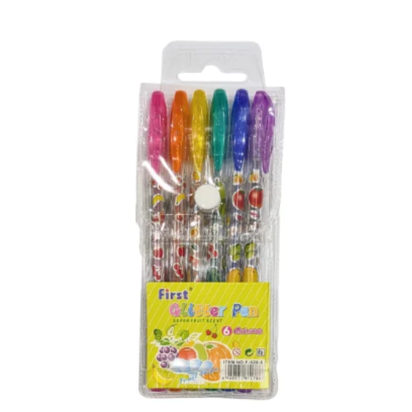 Glitter Pen 6 Colour – Bright & Sparkling Gel Pens for Creative Writing