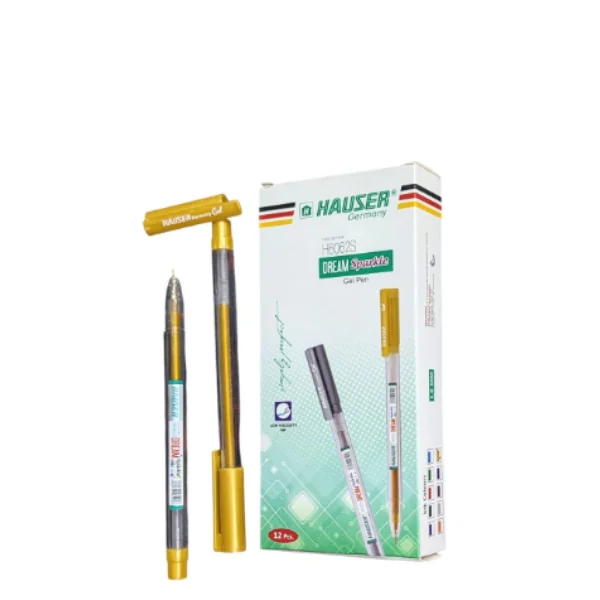 HAUSER Gel Pen Golden & Silver – Premium Metallic Gel Pens for Smooth Writing