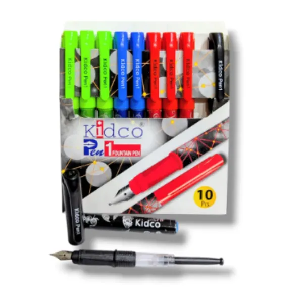 <h2>KIDCO Ink Fountain Pen 10 Pcs – Smooth Writing Pens</h2>

<ul>
    <li>Pack includes 10 KIDCO fountain pens.</li>
    <li>Provides smooth and reliable writing.</li>
    <li>Ideal for students and school use.</li>
    <li>Perfect for everyday writing tasks.</li>
    <li>Suitable for notes and assignments.</li>
    <li>Easy to hold and use.</li>
    <li>Great for handwriting practice.</li>
    <li>Convenient pack for regular use.</li>
</ul>