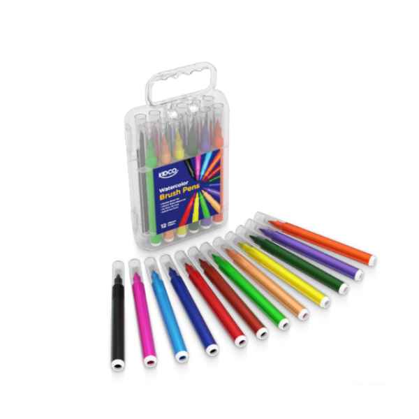 KIDCO Water Color Brush Markers bright smooth colours art drawing pens Pakistan