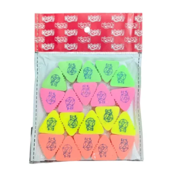 KIDDY Eraser Triangle Shape – Smooth and Clean Erasing for School Use