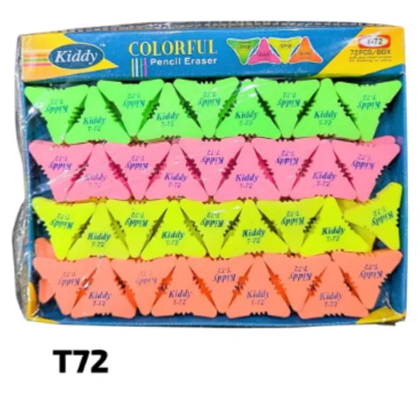 KIDDY Eraser Triangle Shape – Soft Non-Toxic School Eraser