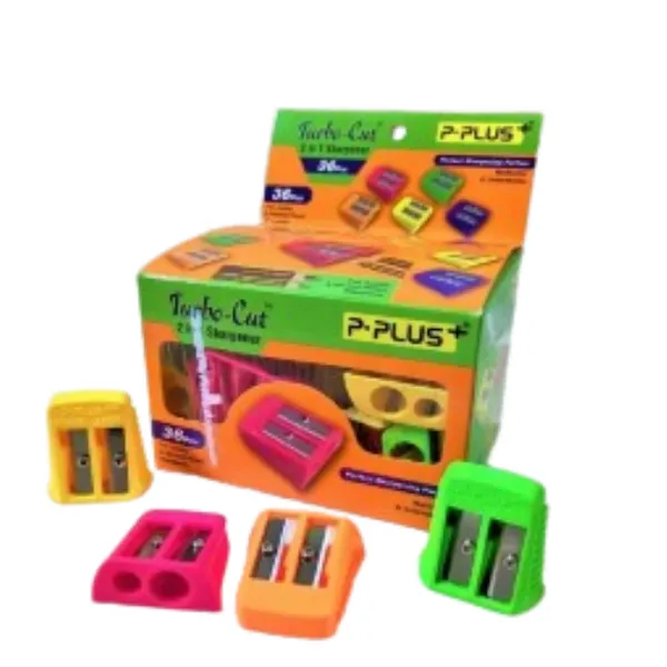 P-PLUS Turbo Cut Double Hole Sharpener 36 Pcs Pack school sharpeners Pakistan