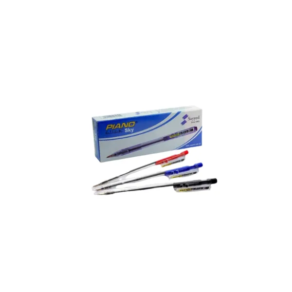 Piano Silky Ball Pen 10Pcs Pack smooth writing ball pens Pakistan