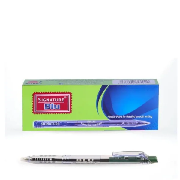 Signature BLU Ball Point 10Pcs Pack smooth writing ball pens Pakistan