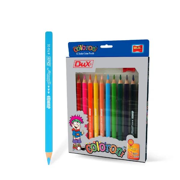 Dux Pencil Coloring 712 jumbo colored pencils set for kids school drawing Pakistan