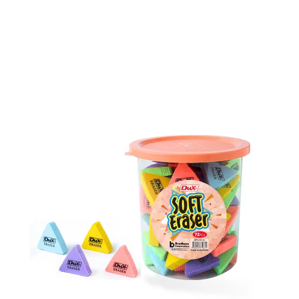 <h2>Dux Triangle Erasers 72 Pcs – Multicolour Pencil Erasers</h2>