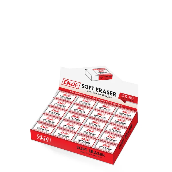 <h2>Dux Pencil Eraser 60 Pcs Pack – Soft School Erasers</h2>
