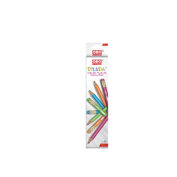<h2>ORO Splash Pencils 12 Pcs Pack – School Writing Pencils</h2>