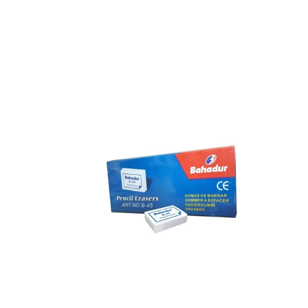 Bahadur B45 Soft Synthetic Rubber Eraser 45 Pcs