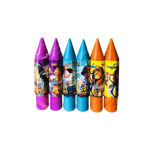 Bahadur Tango color pencils plastic jar pencil shaped 12 24 pcs set for kids school drawing Pakistan