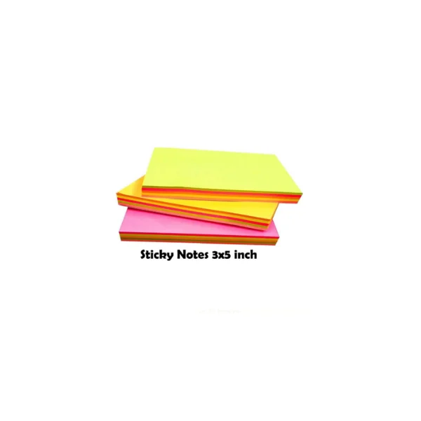 Pack of 100 Multicolor Sticky Note Pad 3 X 5