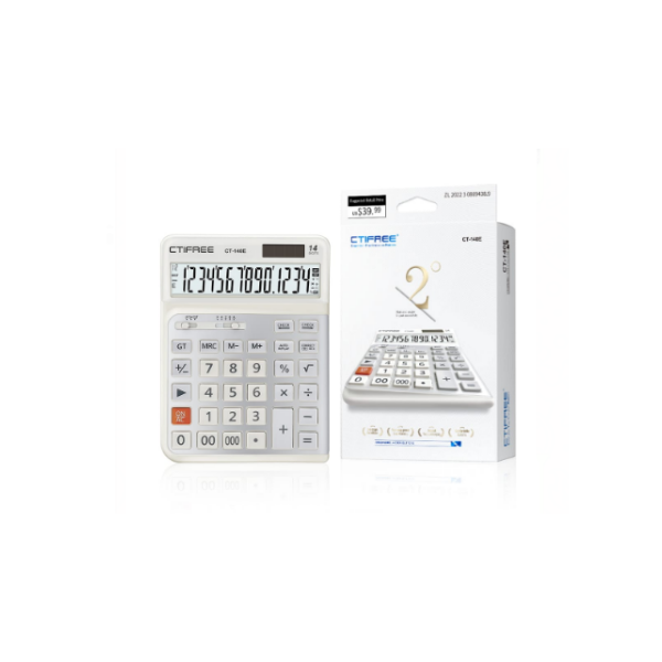CTIFREE CT-140E Desktop Office Calculator for Business and Accounting Use