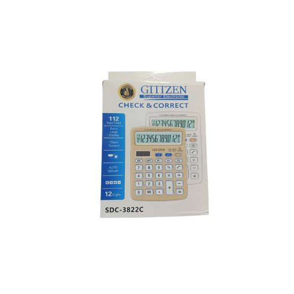 Citizen Superior Calculator SDC-3822C Desktop Office Calculator for Business and Accounting Use