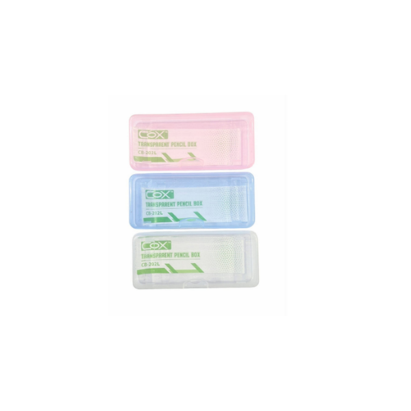 <h2>COX Transparent Pencil Box 202# – Plastic Stationery Box</h2>