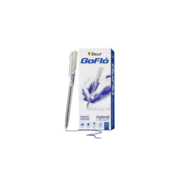 <h2>Deer GoFlo Hybrid Crystal Ball Pen – 10 Pcs Box</h2>