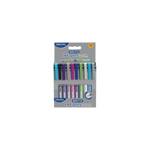 Mercury INKSPIRE Fountain Pen smooth writing ink pen for school and office Pakistan q