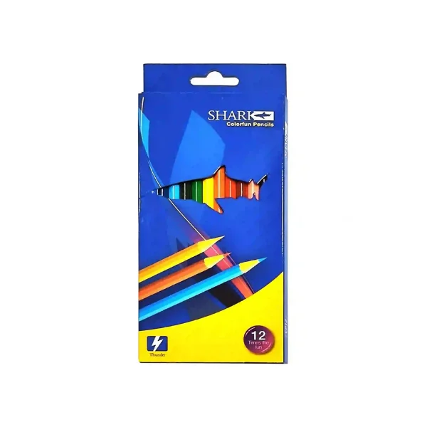 <h2>Shark Colour Pencils – 12 Colors Set</h2>