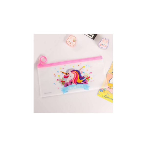 <h2>Character Transparent Pencil Pouch – Kids Stationery Case</h2>