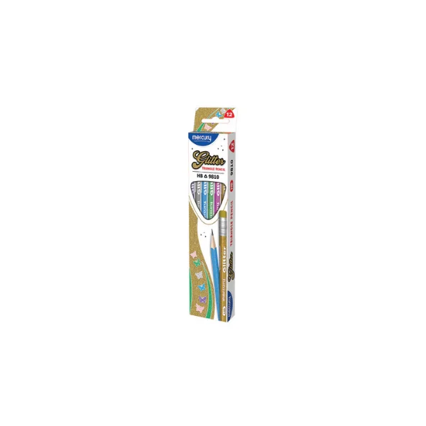 <h2>Mercury Glitter Triangular Pencils 12 Pcs 9810</h2>