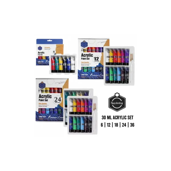 <h2>Keep-Smiling Acrylic Paint Set 6/12 x 30ml Tubes</h2>