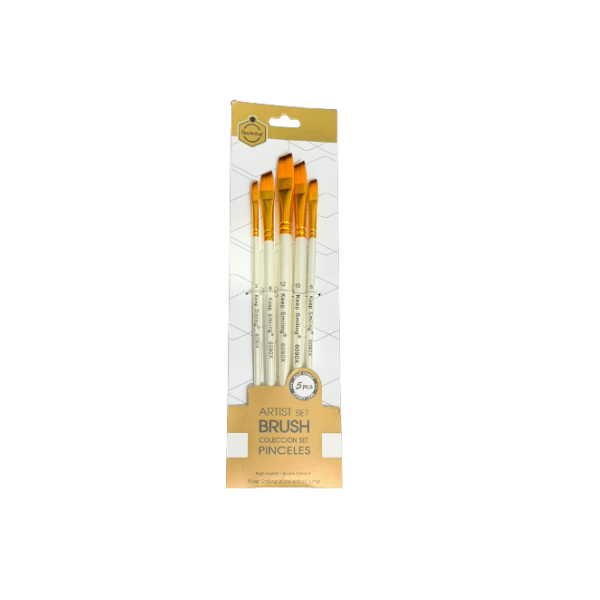 <h2>Keep Smiling Artist Brush Set – 5 Pcs Angular Brushes</h2>