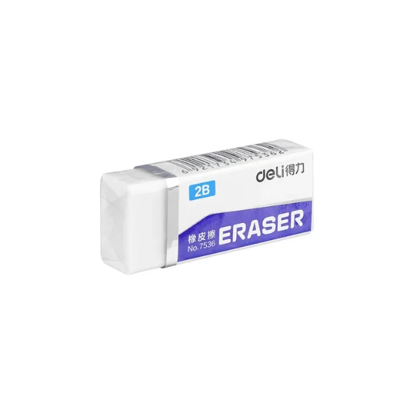 <h2>Deli 7536 White Small Eraser Rubber – Single Piece</h2>