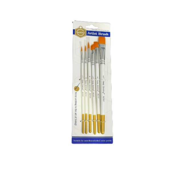 <h2>Keep Smiling Artist Brush Set – 6 Pieces for Painting</h2>