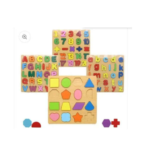 <h2>4 Pcs Wooden Educational Puzzle Boards – Kids Learning Set</h2>